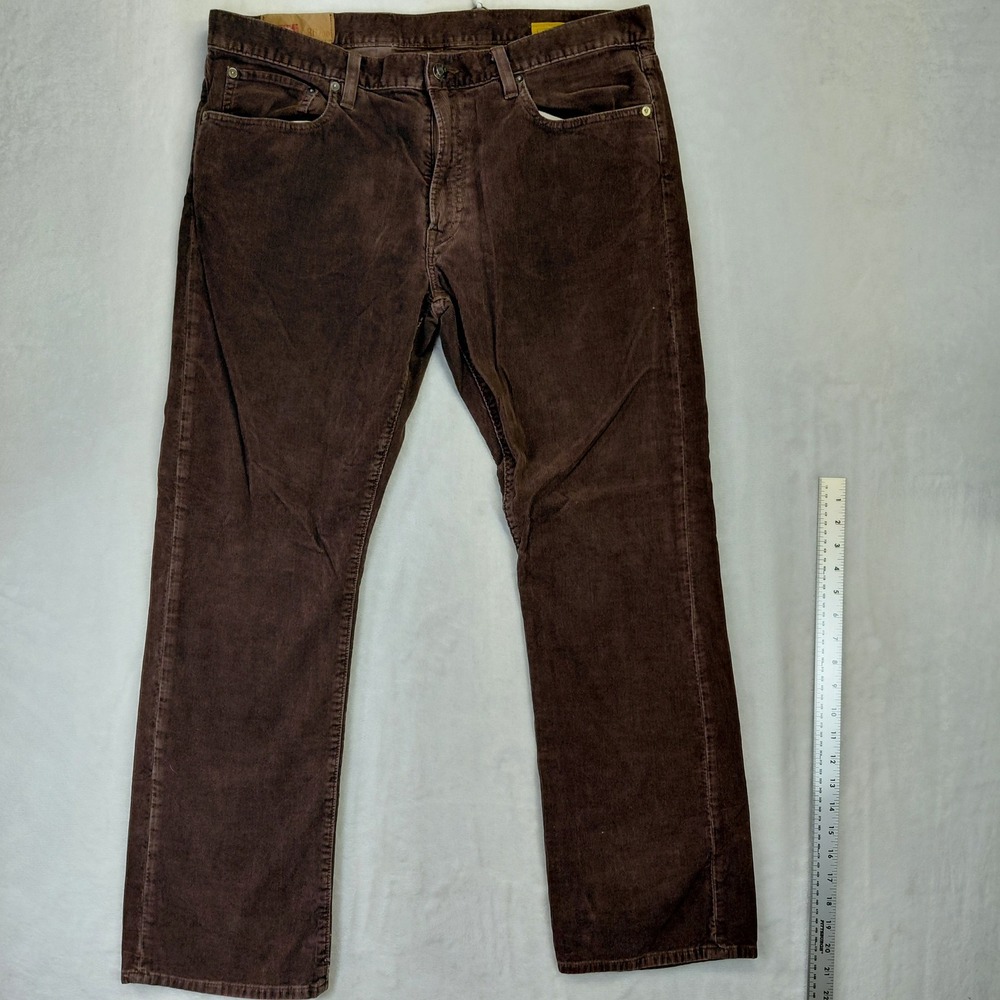 Gap 1969 Mens Low Rise Straight Fit Brown Corduroy Pants 36x30 579558-02-1